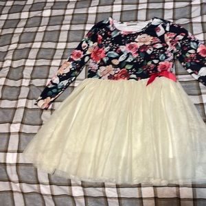 Honeydew girls flowered pattern handmade dress